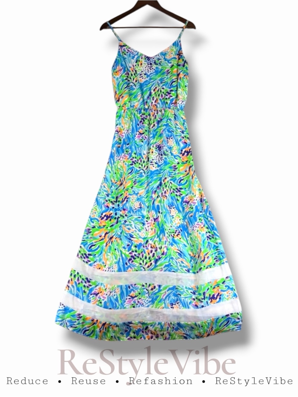 LILLY PULITZER Women’s Size M Dress Maxi Floral Lined Adjustable Straps